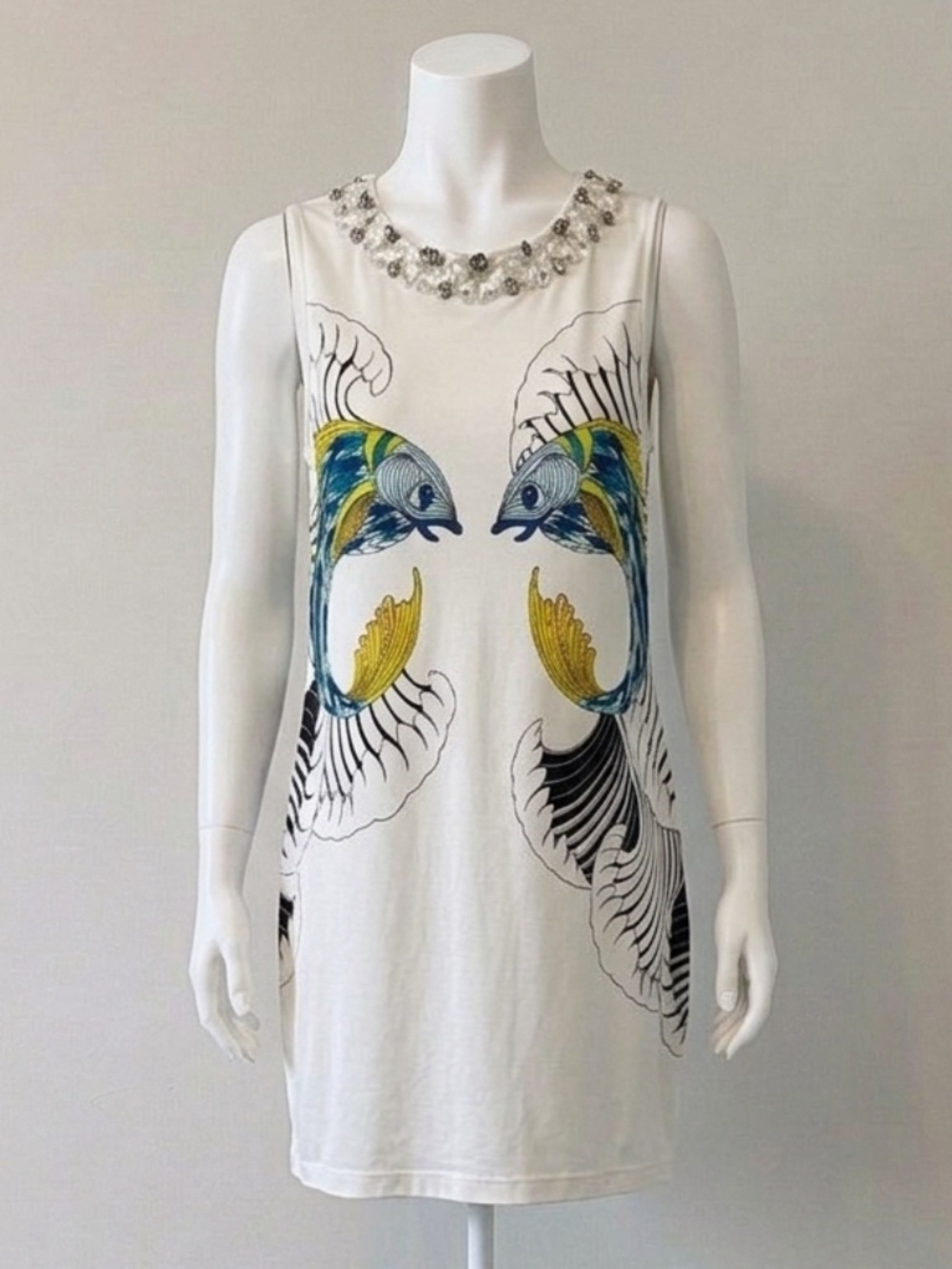 3.1 Phillip Lim Embellished Fish Koi Printed Mini Dress Size XS